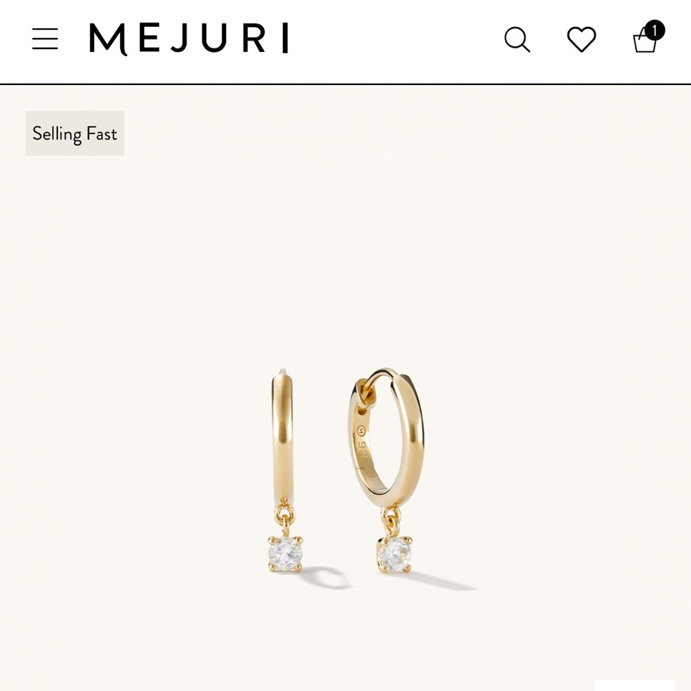 Mejuri Round Topaz Hoops.